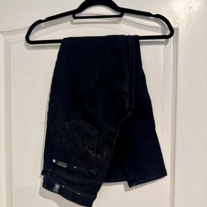 7 For All Mankind Black Straight Leg Jeans